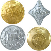 GlengarryHats.com Metal Doublet and Tunic Uniform Buttons