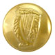 Gold Medium Irish Harp Uniform Buttons