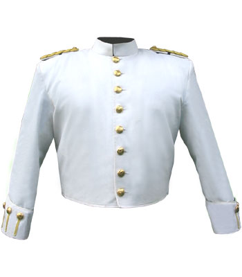 GlengarryHats.com Brilliant White / Gold Cotton Summer Tunic