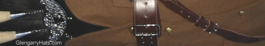 GlengarryHats.com Black piper doublet with silver braid trim
