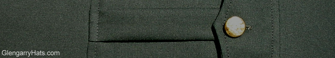 GlengarryHats.com Black piper doublet with silver braid trim
