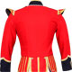 Red Piper Doublet with Dark Blue Facings and Gold Trim back view
