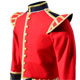 Red Piper Doublet with Dark Blue Facings and Gold Trim