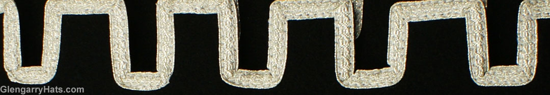 GlengarryHats.com Black Melton Wool Silver Braid Castellated Trim Doublet Shoulder Shells