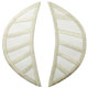 GlengarryHats.com White Cotton Silver 5 Bar Trim Doublet Shoulder Shells Front View