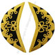 GlengarryHats.com Black Gabardine Wool Gold Scroll Trim Doublet Shoulder Shells Front View