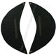 GlengarryHats.com Black Gabardine Wool Gold Scroll Trim Doublet Shoulder Shells Underside View