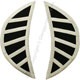 GlengarryHats.com Black Gabardine Wool Silver 5 Bar Trim Doublet Shoulder Shells Front View