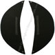 GlengarryHats.com Black Gabardine Wool Silver 5 Bar Trim Doublet Shoulder Shells Underside View