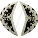GlengarryHats.com Black Gabardine Wool Silver Scroll Trim Doublet Shoulder Shells Front View