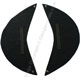 GlengarryHats.com Black Melton Wool Silver Scroll Trim Doublet Shoulder Shells Underside View