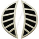 GlengarryHats.com Black Melton Wool Silver 5 Bar Trim Doublet Shoulder Shells Front View