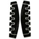 GlengarryHats.com Black Melton Wool White Piping Castellated Trim Doublet Shoulder Shells Front View