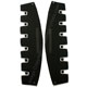 GlengarryHats.com Black Melton Wool White Piping Castellated Trim Doublet Shoulder Shells Front View
