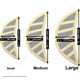 GlengarryHats.com Black Melton Wool Silver Scroll Trim Doublet Shoulder Shells Size Chart