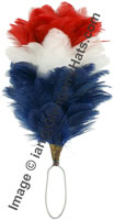 Red / White / Blue Feather Hackle