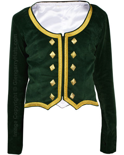 Green Melton Wool Piper Doublet