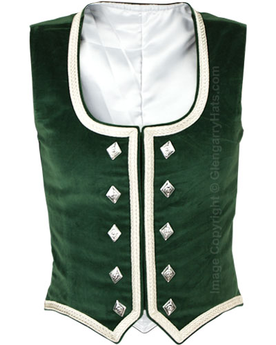 Green Melton Wool Piper Doublet