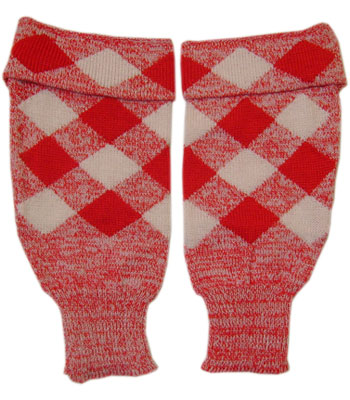 Red / White Diced Highland Military Hose Tops