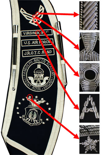 GlengarryHats.com Wire Embroidery Closeup Images