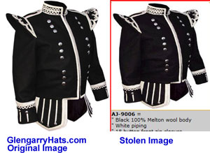 GlengarryHats.com copyrighted image unauthorized use by Pakistan vendor
