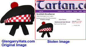 Copyrighted Image Stolen from GlengarryHats.com 